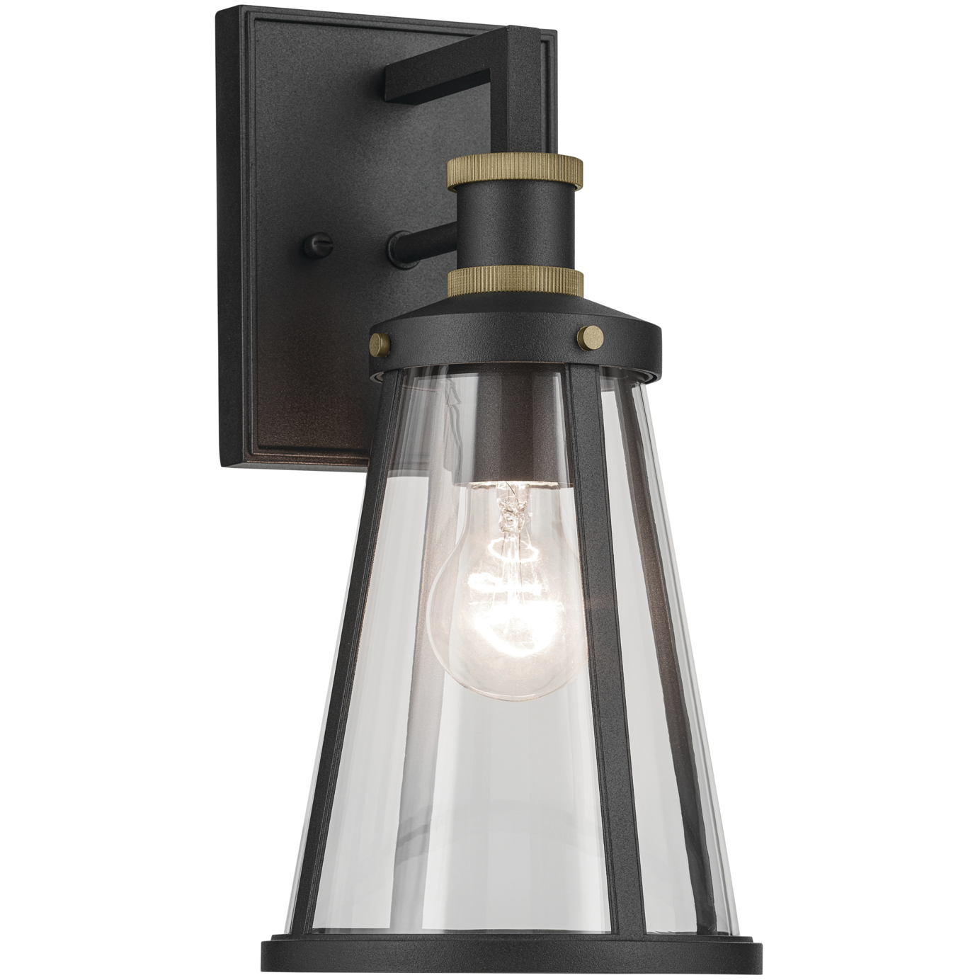 Talman 1 Light 13.25 inch Black Textured Outdoor Wall, Small