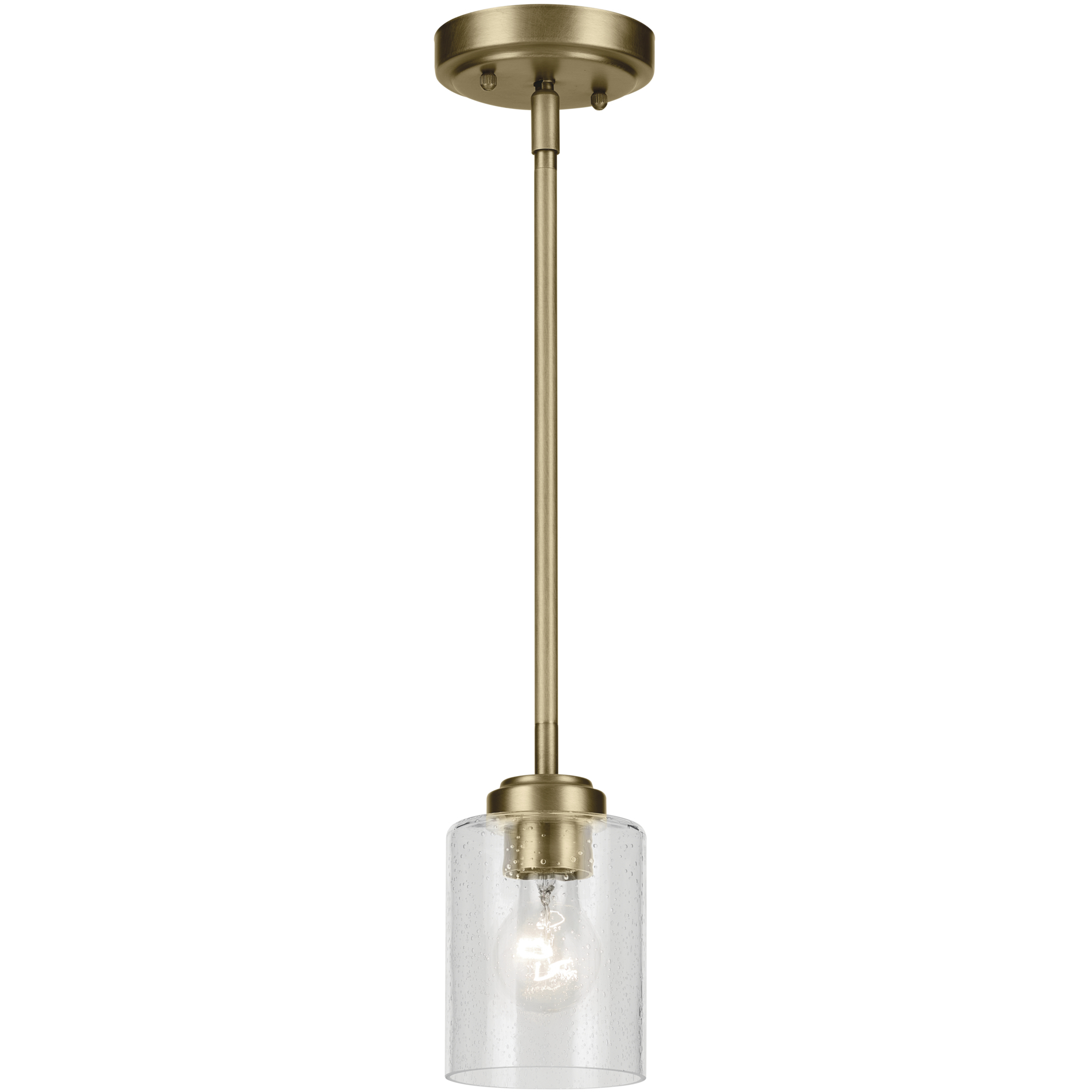 Winslow 1 Light Natural Brass Mini Pendant Ceiling Light