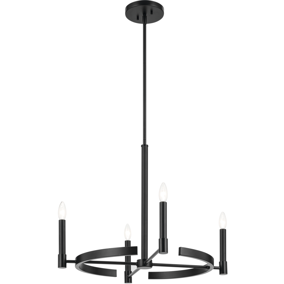 Tolani 4 Light Black Chandelier Ceiling Light