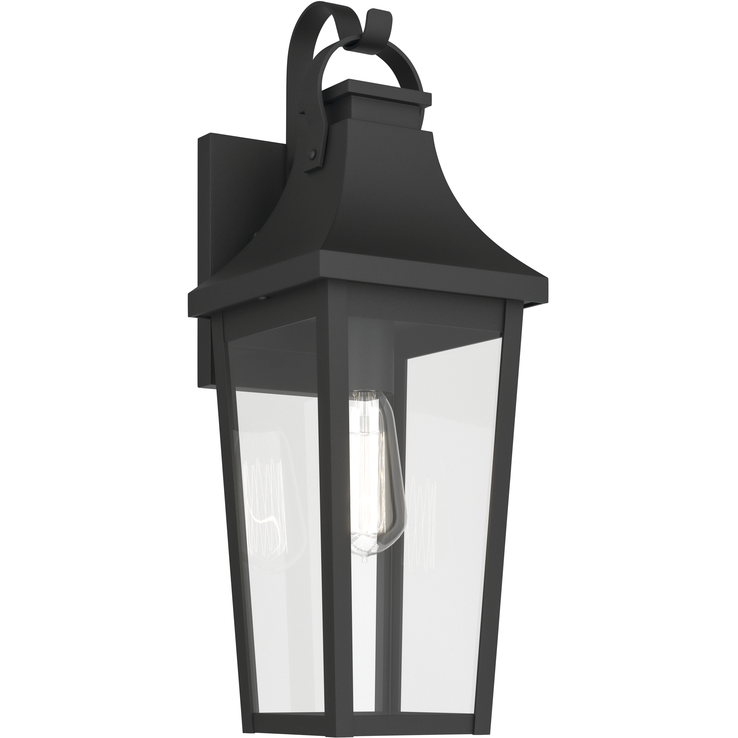 Cleary 1 Light 20 inch Textured Black Outdoor Wall Light