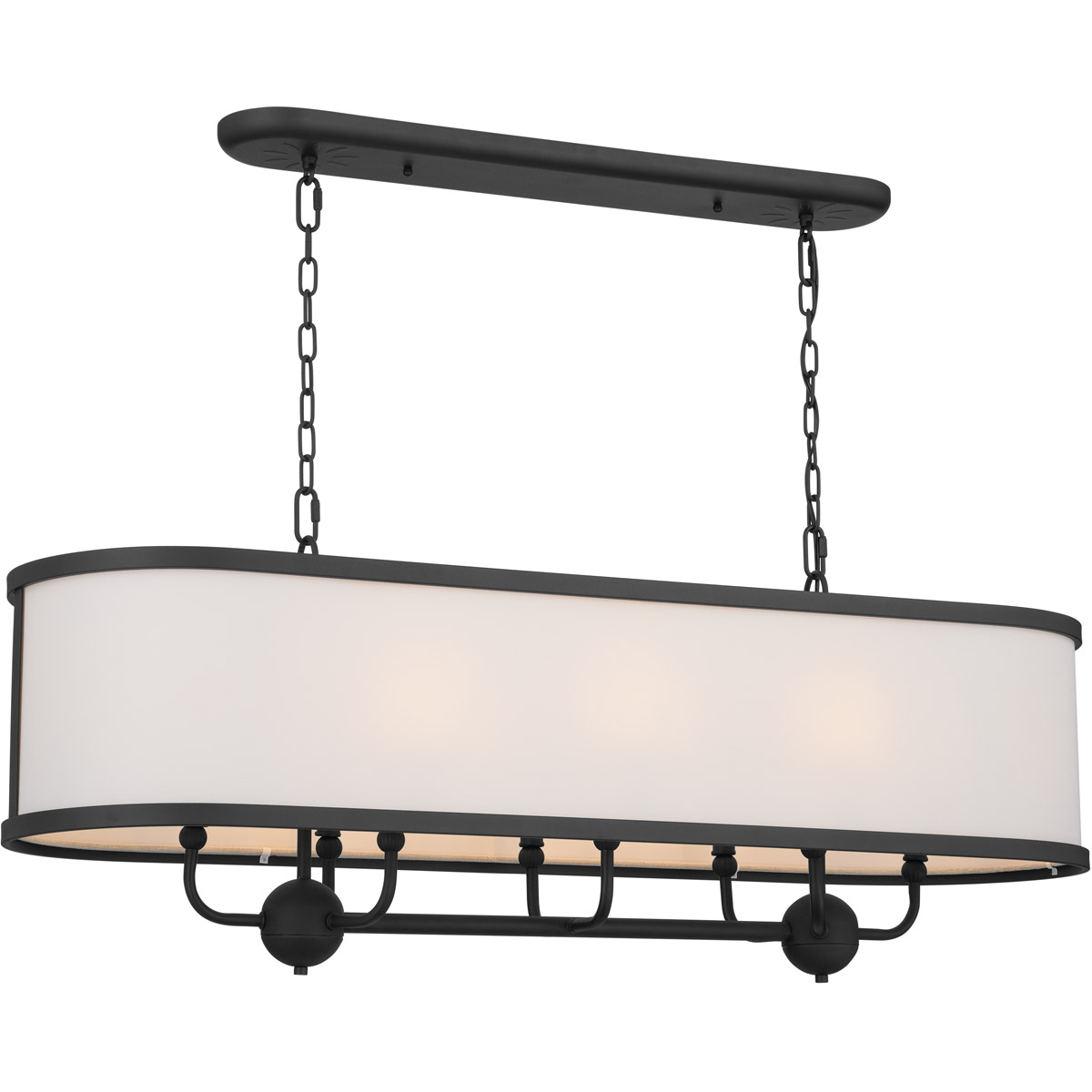 Homestead Heddle 8 Light 13 inch Textured Black Chandelier Linear Ceiling Light