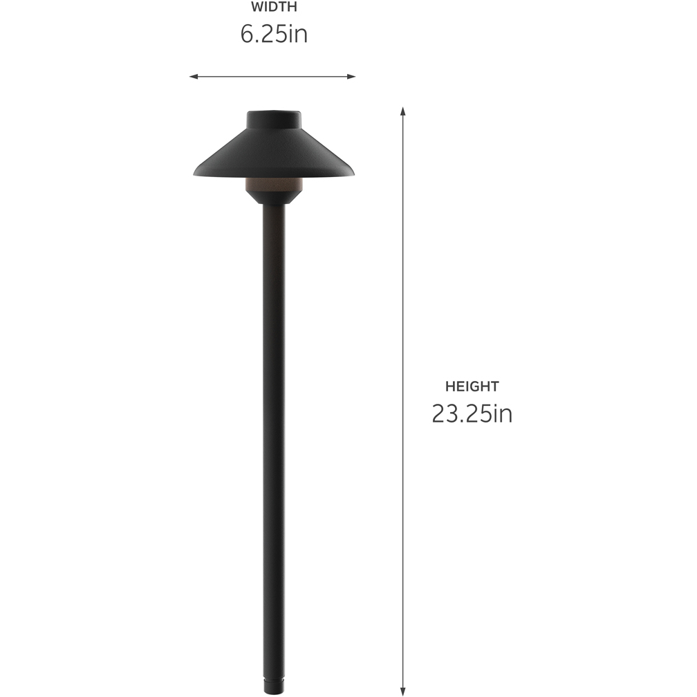 Landscape Led 120 2.00 watt Black Textured Path Light in 2700K