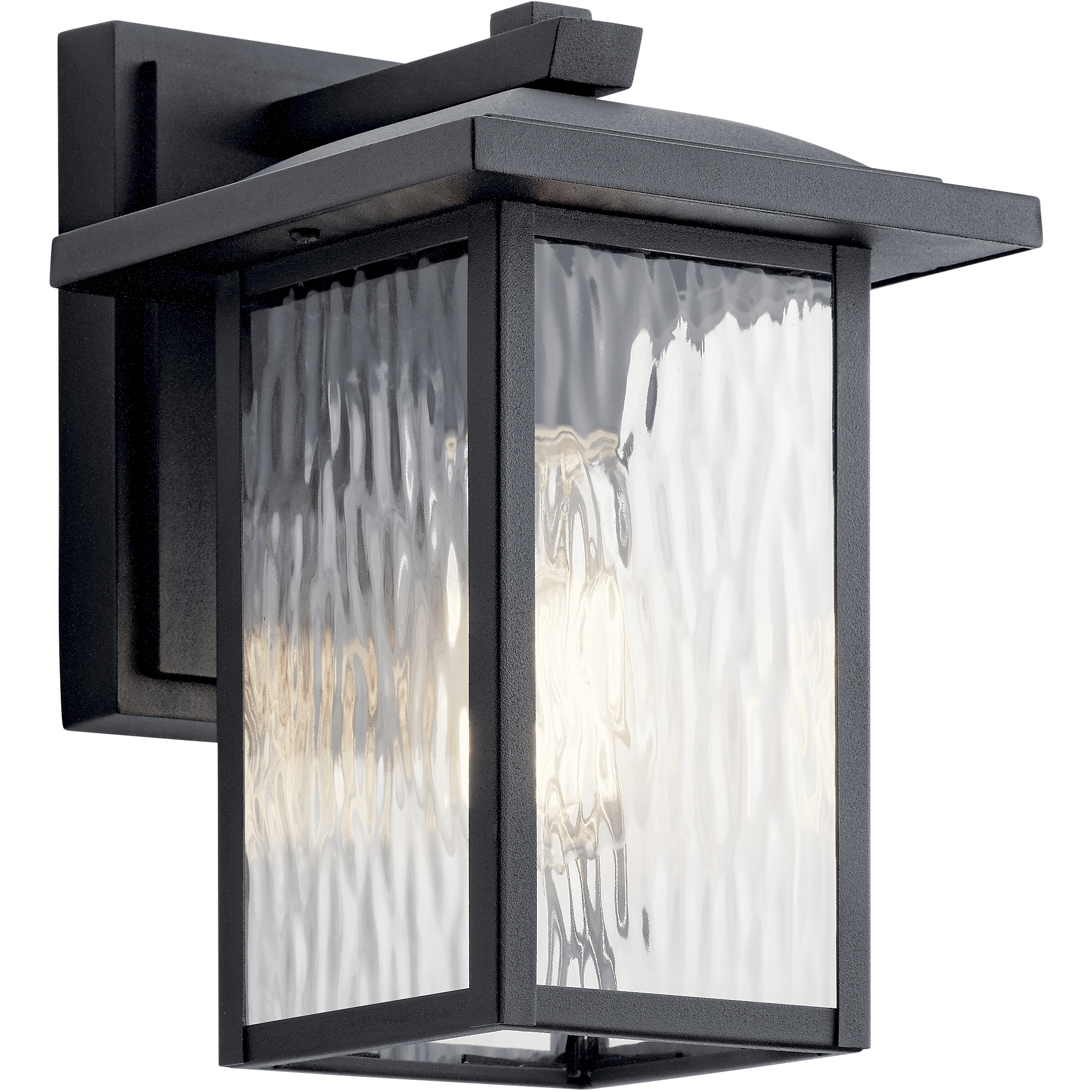 Capanna 1 Light 10 inch Textured Black Outdoor Wall, Small