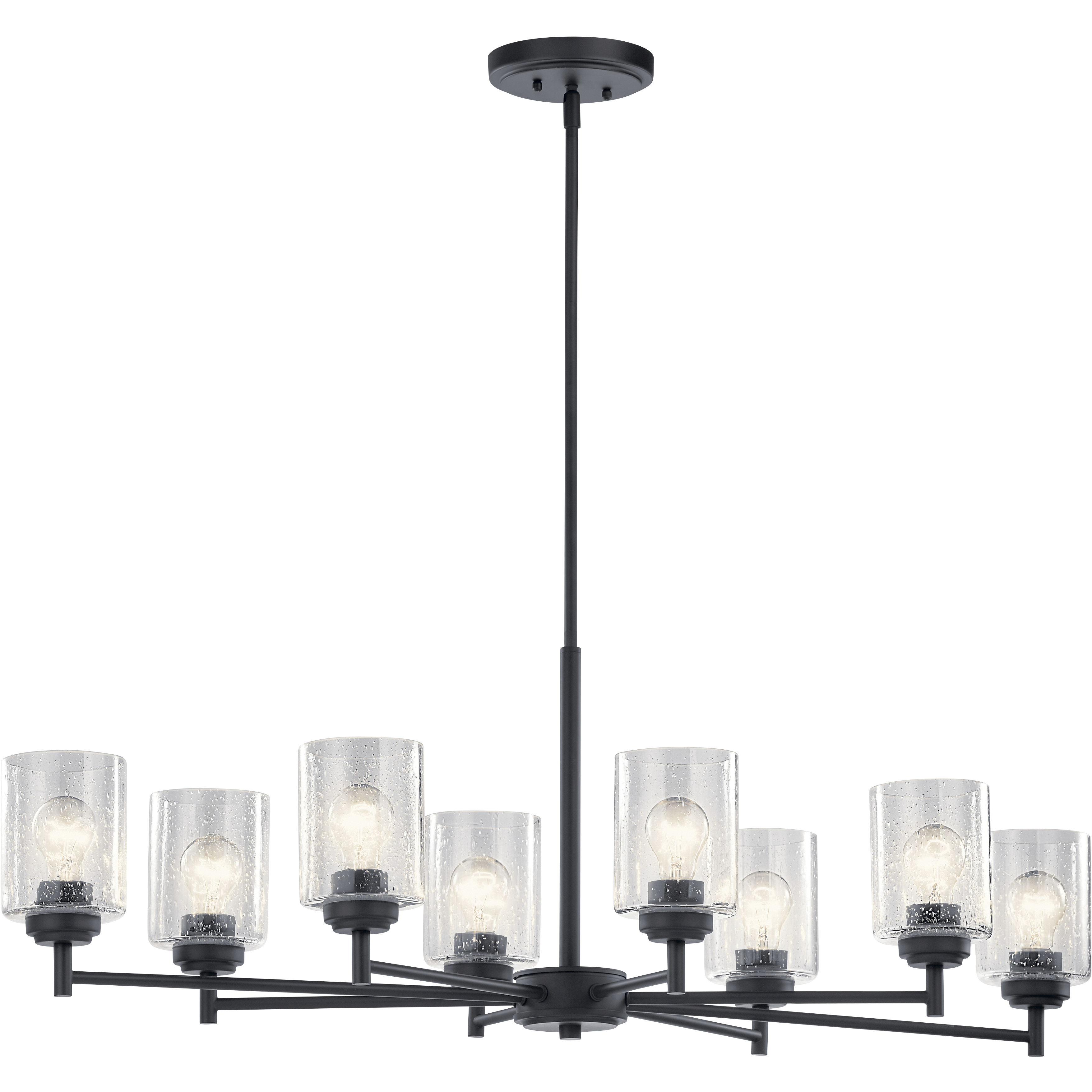 Winslow 8 Light 20 inch Black Chandelier 1 Tier Small Ceiling Light, Small