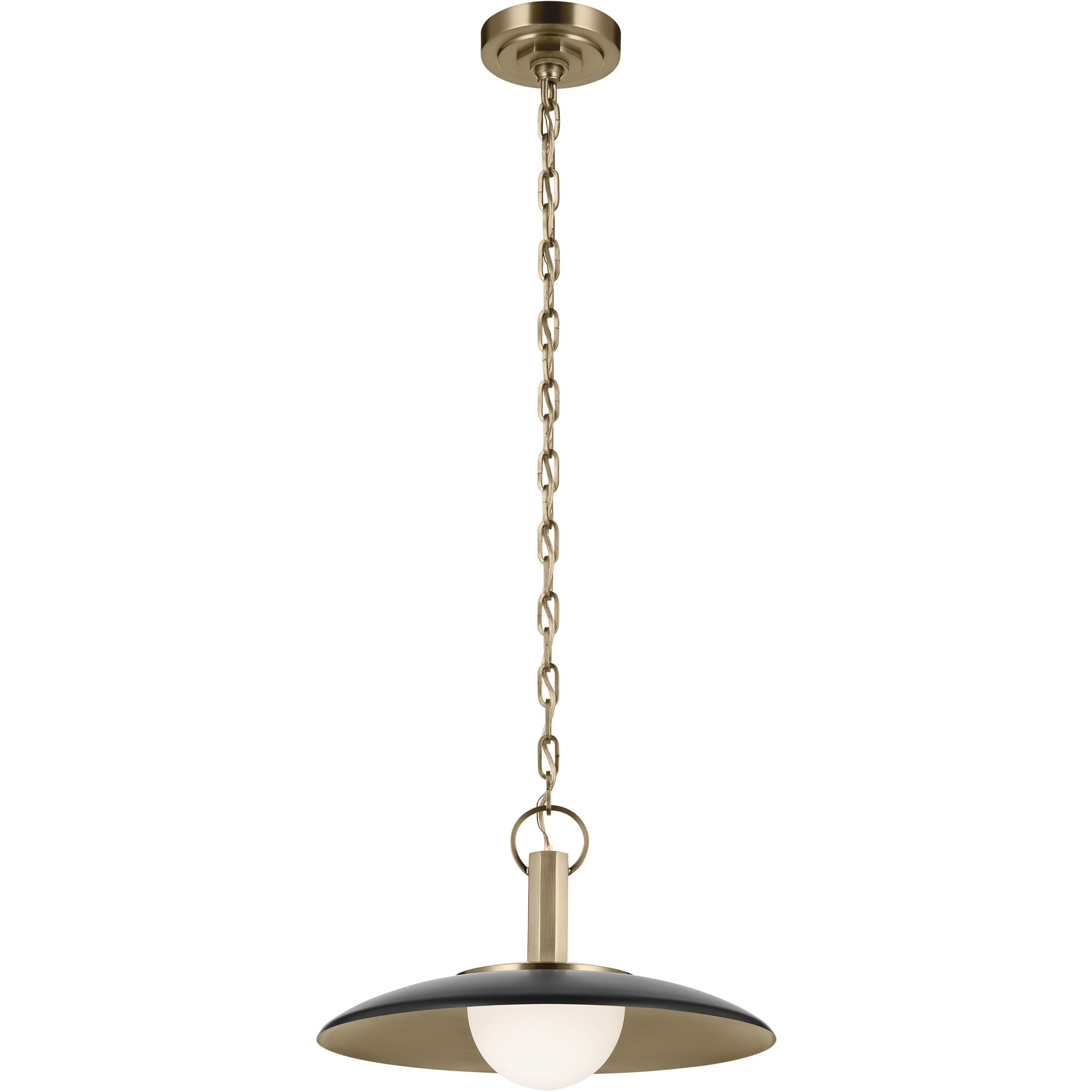 Kurio 1 Light Black Pendant Ceiling Light