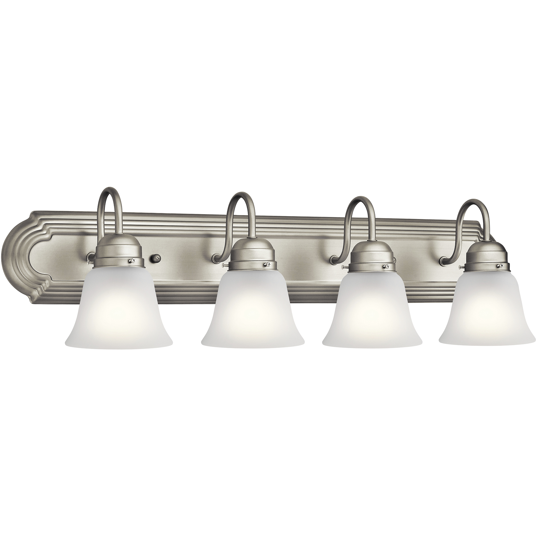 Independence 4 Light 30 inch Brushed Nickel Wall Mt Bath 4 Arm Wall Light