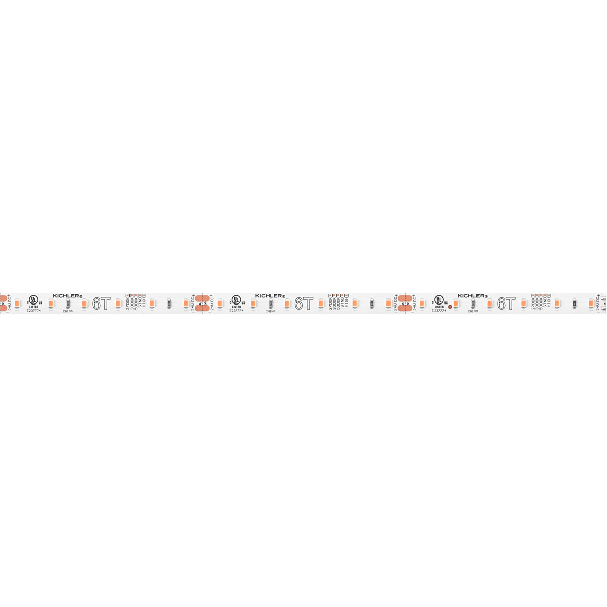 6Tl Dry Tape 24V White Material (Not Painted) 2700K 120 inch 24V LED Dry Tape