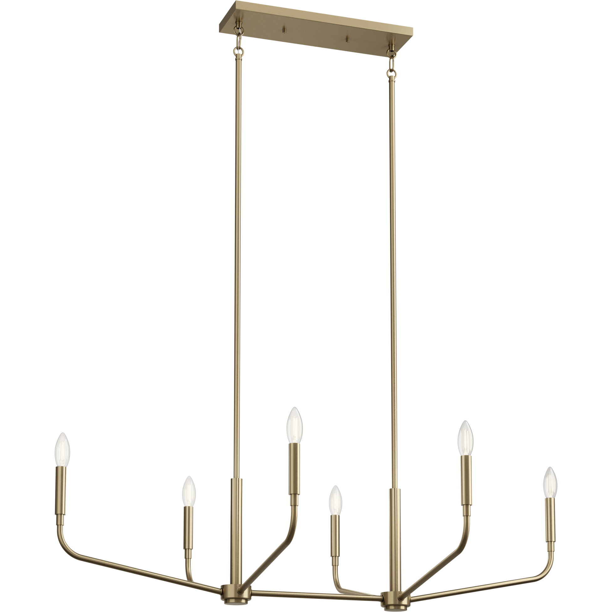 国内発送 Light 6 Madden 52721CPZ Kichler 17.75 Bronze Champagne inch 照明器具