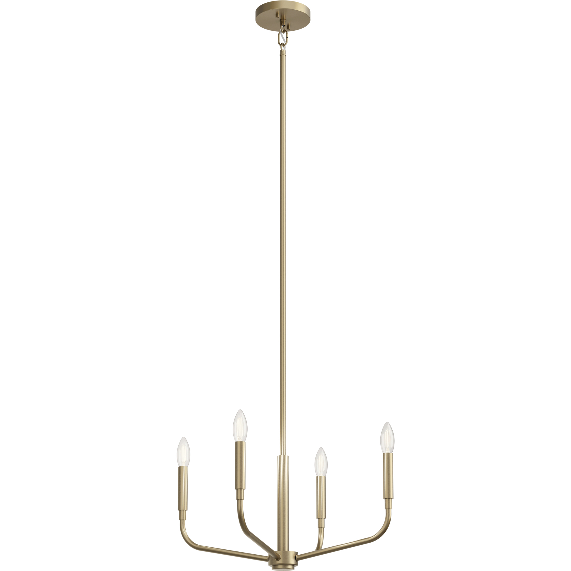Madden 4 Light Champagne Bronze Chandelier/Semi Flush Ceiling Light