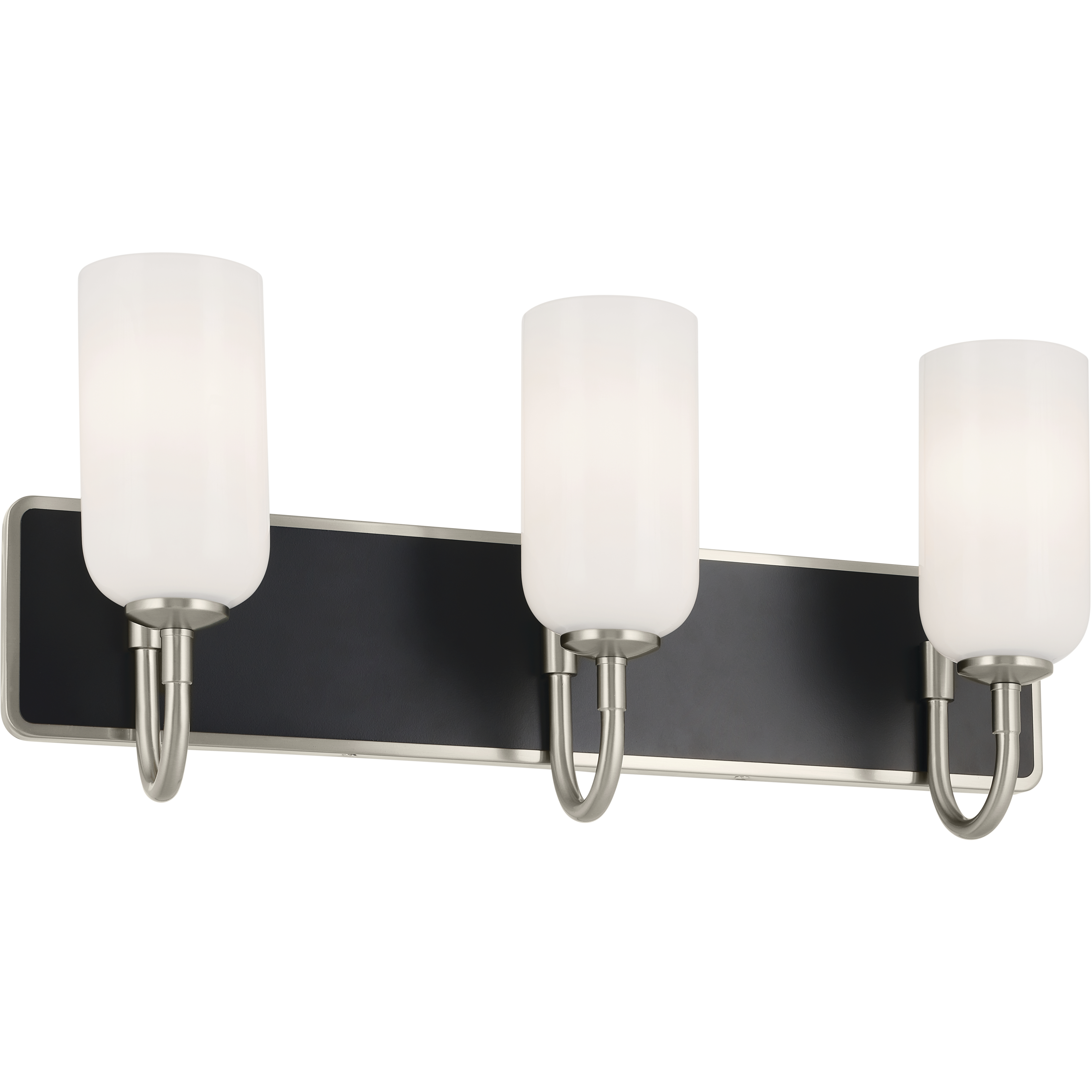 Black and polished nickel vanity light on sale