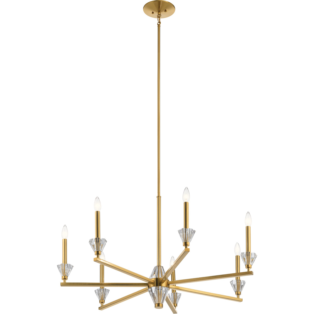 Calyssa 7 Light 36.5 inch Fox Gold Chandelier 1 Tier Large Ceiling Light, Large