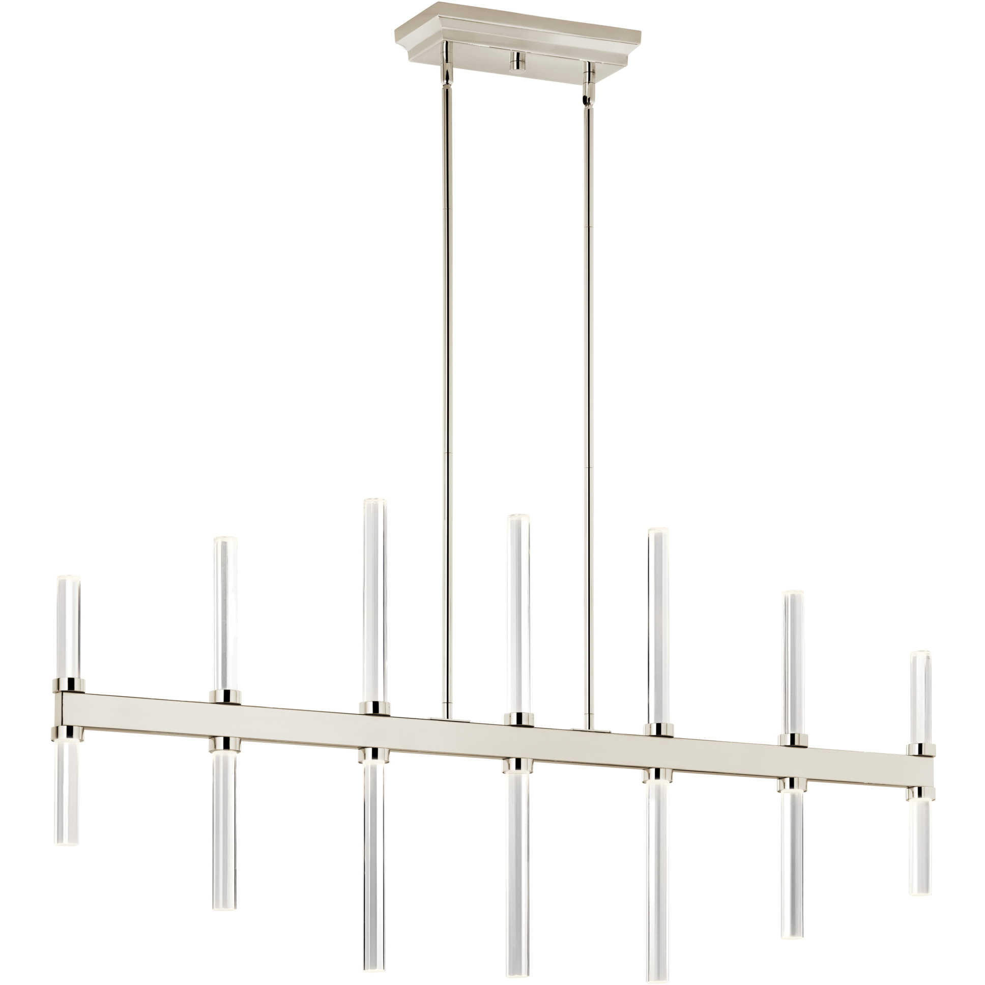 Sycara LED 5 inch Polished Nickel Chandelier Linear Ceiling Light, Single