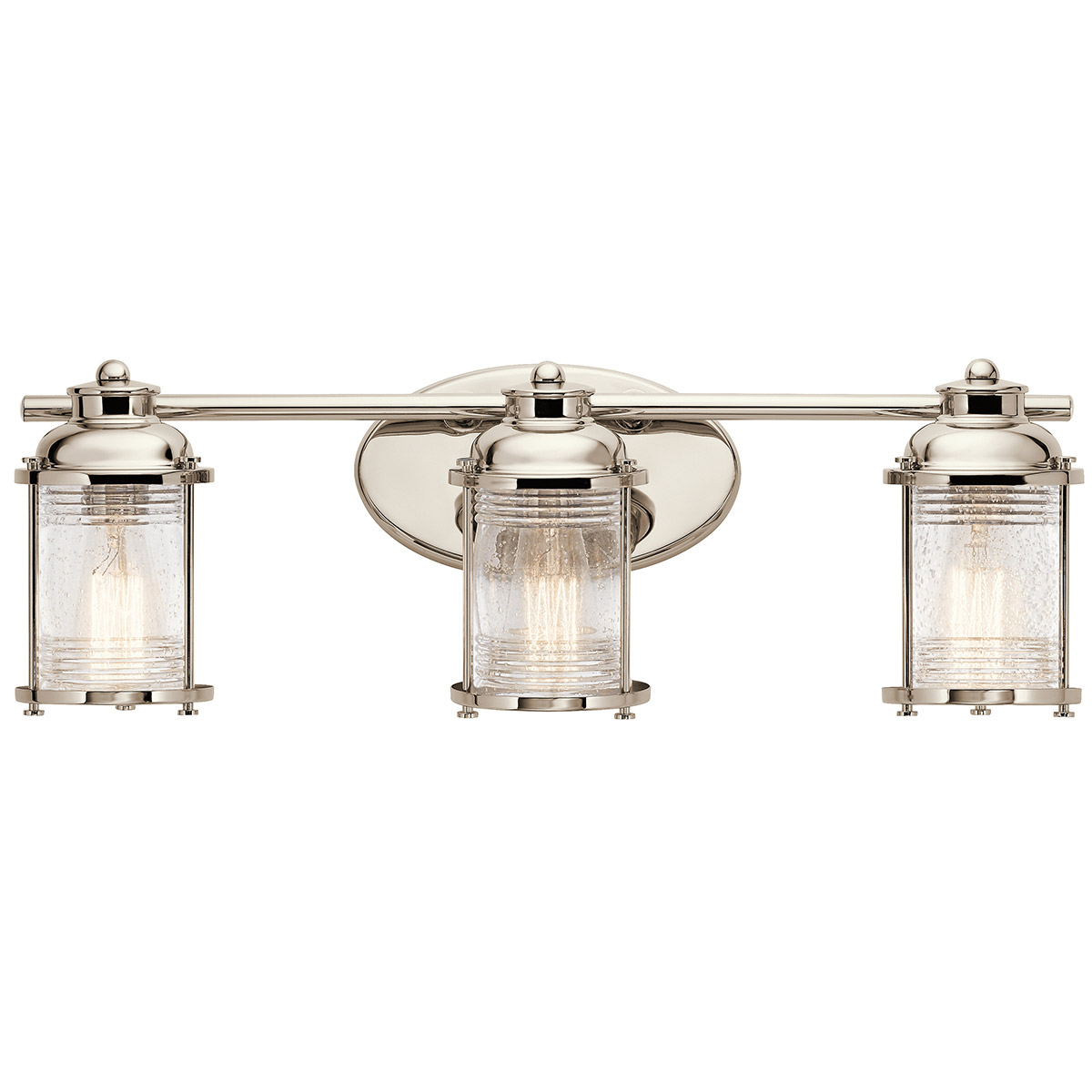 Ashland Bay 3 Light 24 inch Polished Nickel Wall Mt Bath 3 Arm Wall Light