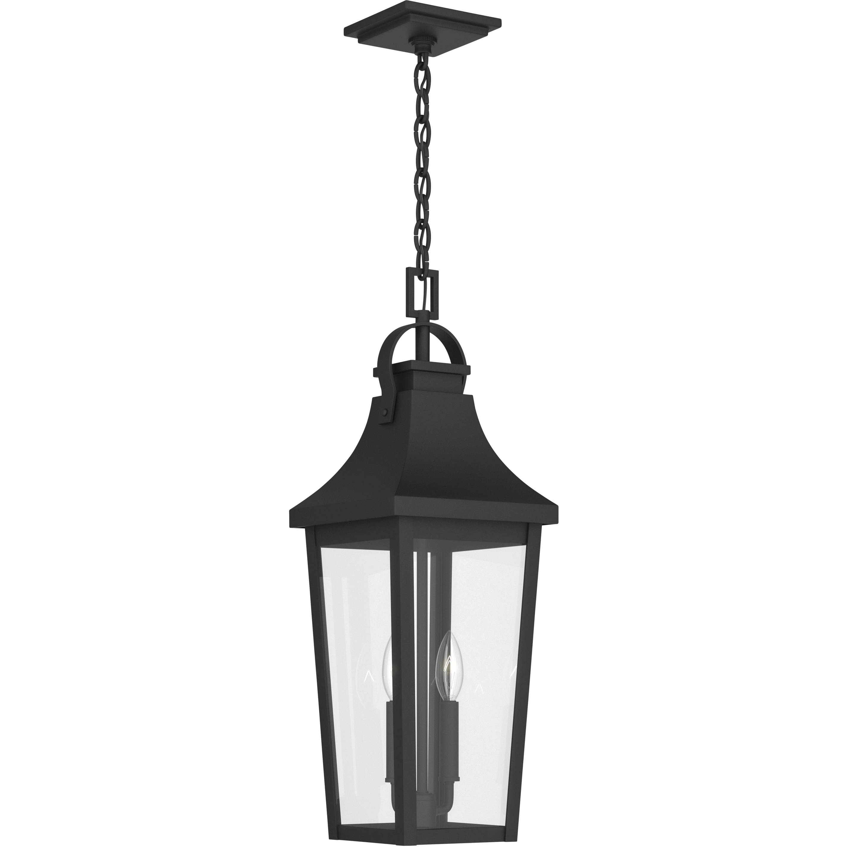 Cleary 2 Light 8.5 inch Textured Black Outdoor Pendant