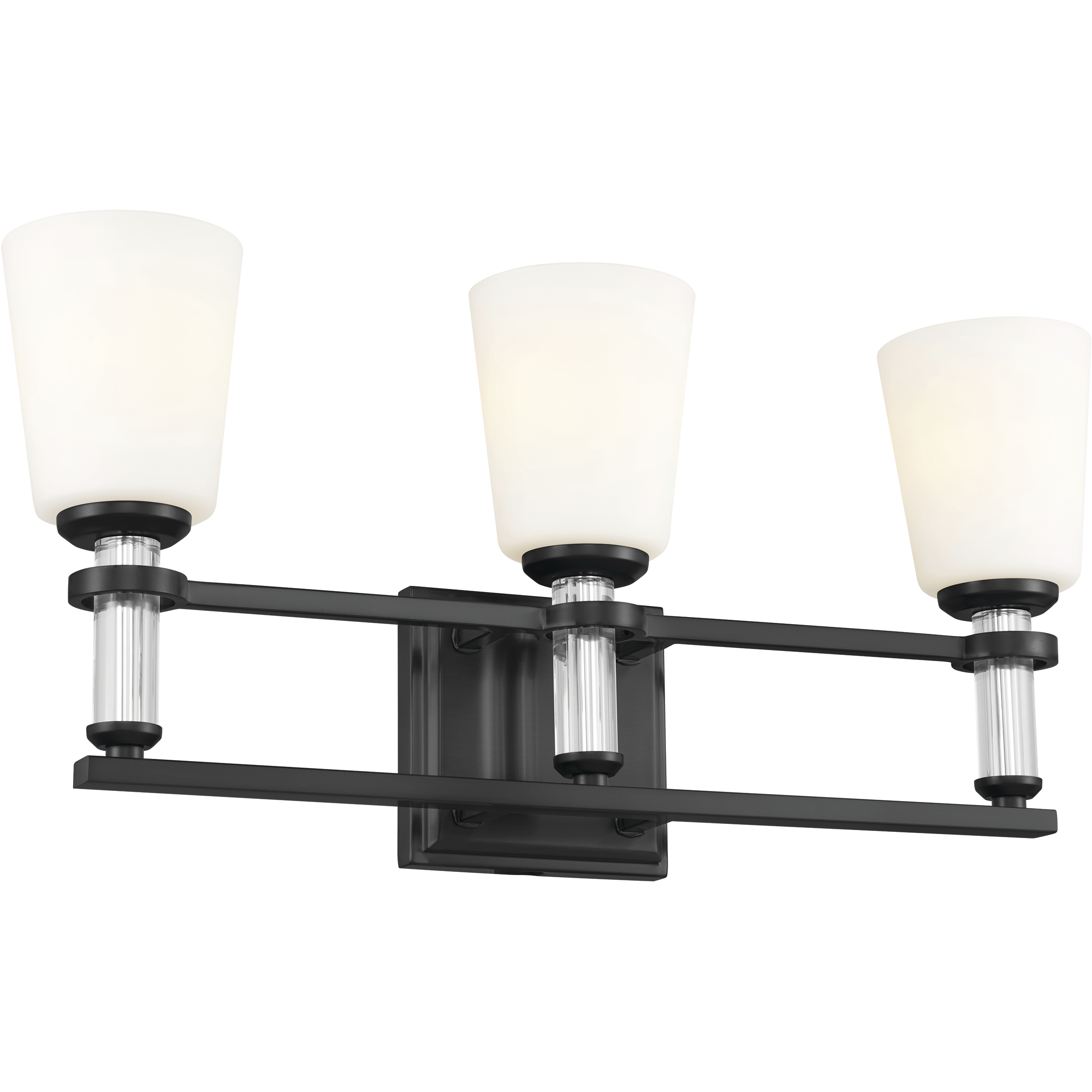 Rosalind 3 Light 23.75 inch Black Bath Vanity Light Wall Light