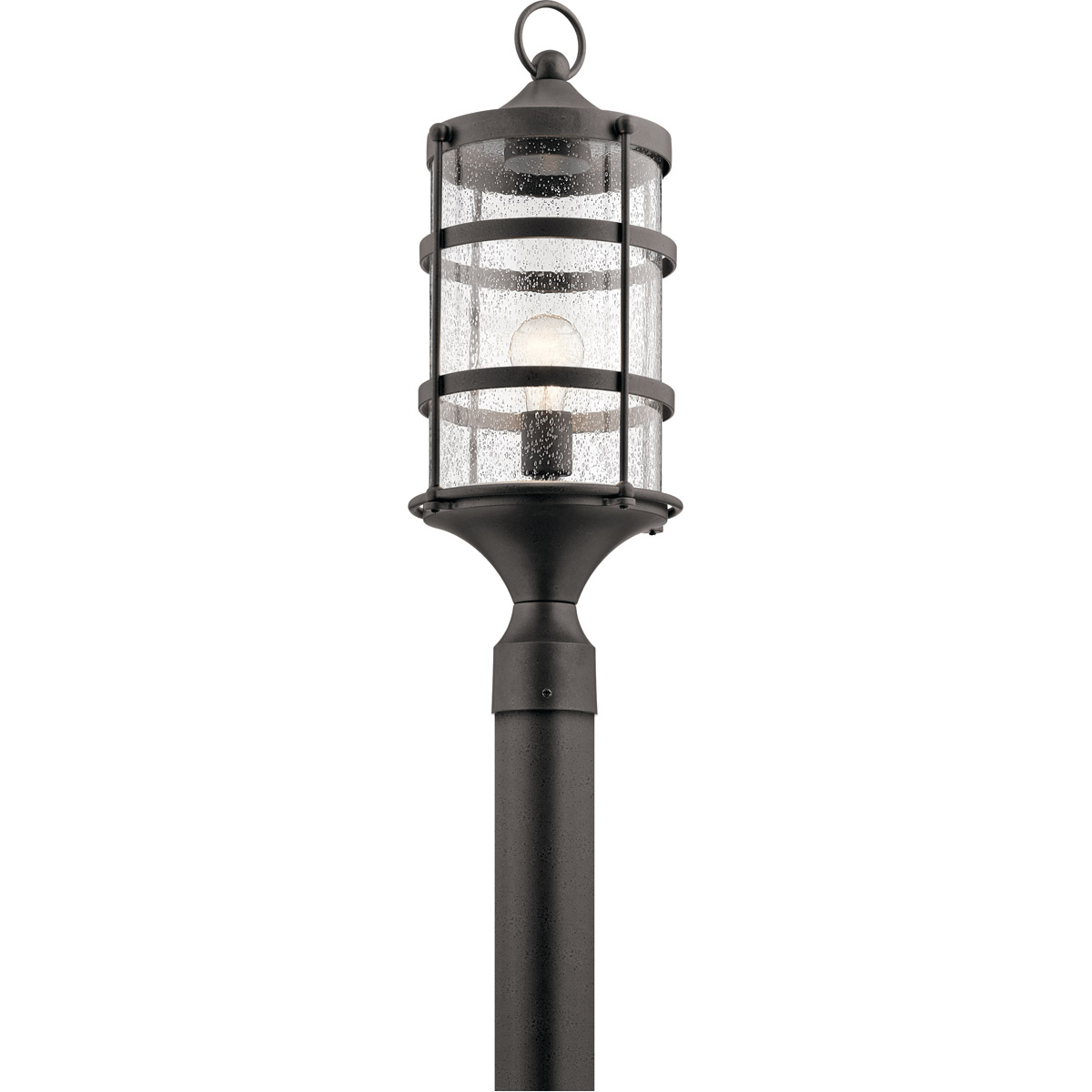 Mill Lane 1 Light 23 inch Anvil Iron Outdoor Post Lantern