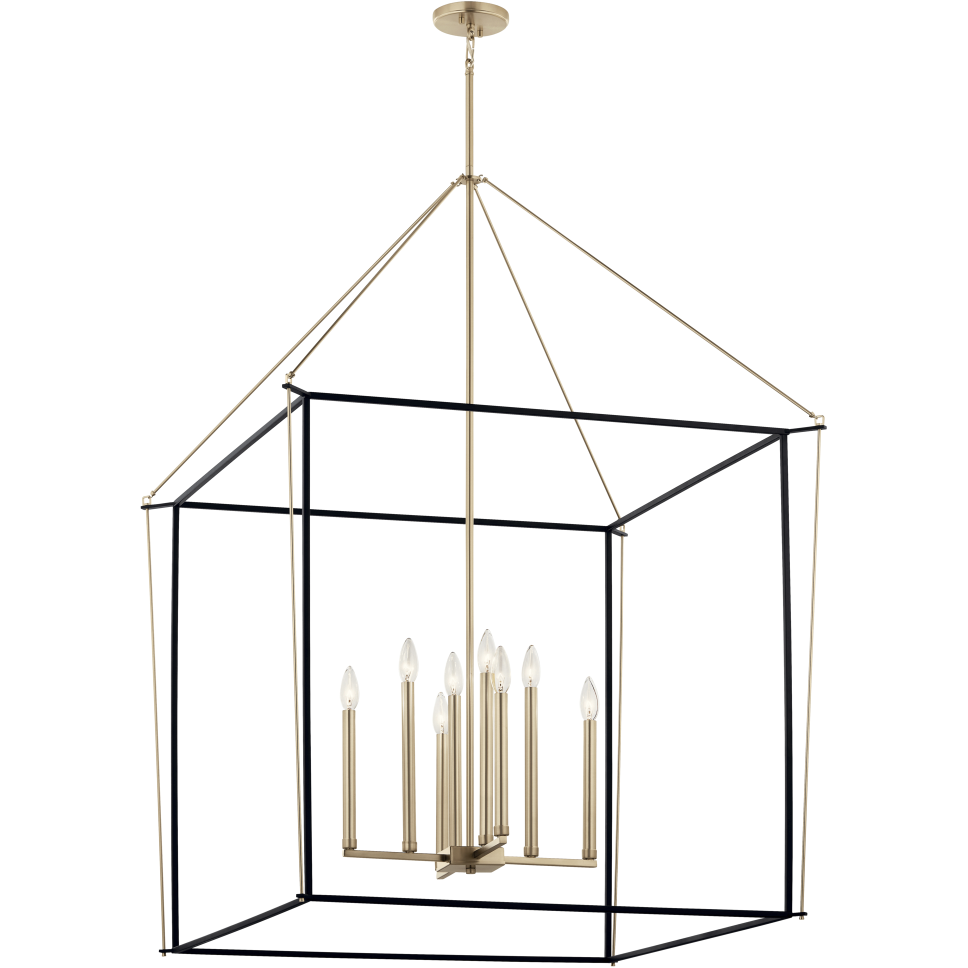 Eisley 8 Light 34.75 inch Champagne Bronze Foyer Pendant Ceiling Light