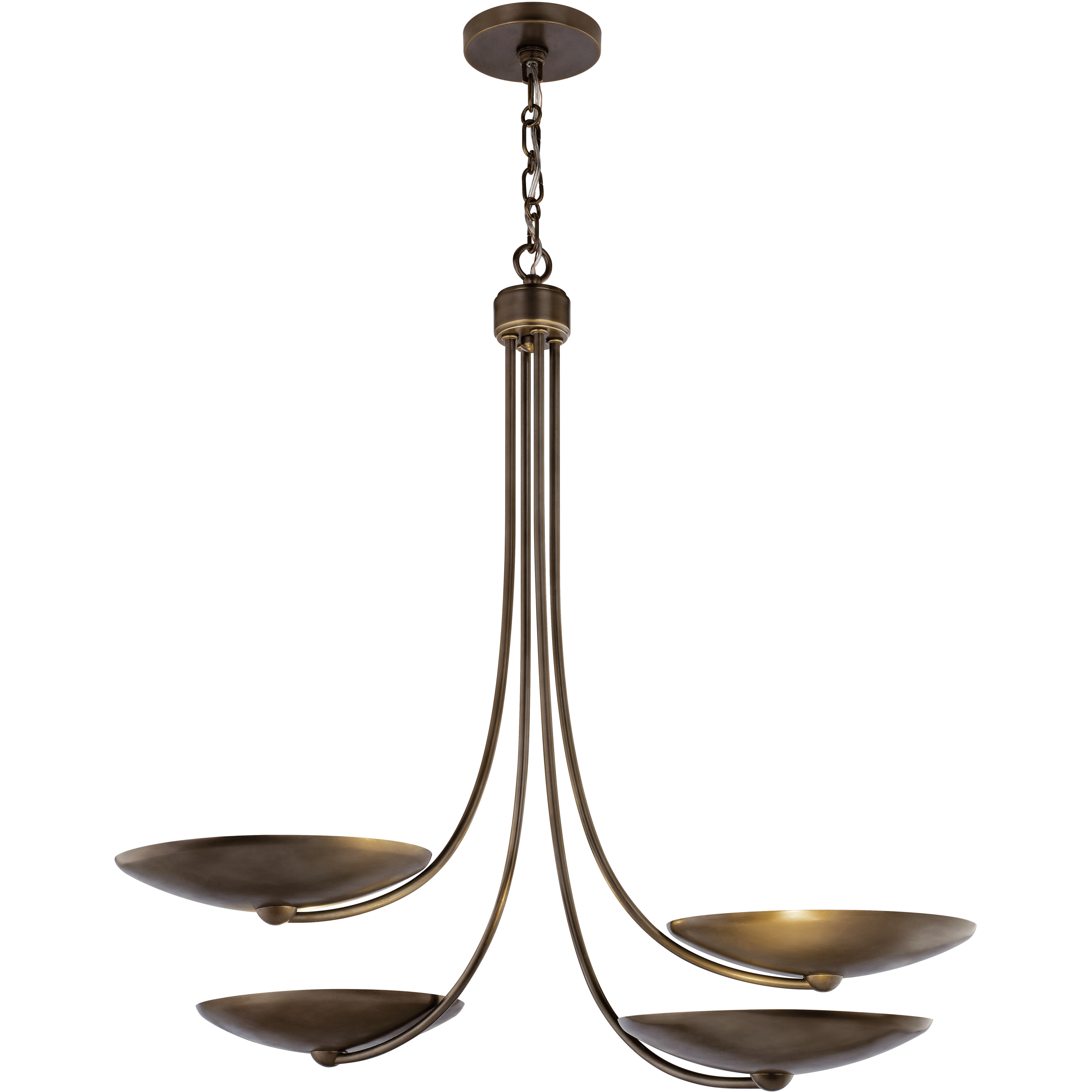 Palmela 4 Light Lacquered Bronze Chandelier Ceiling Light