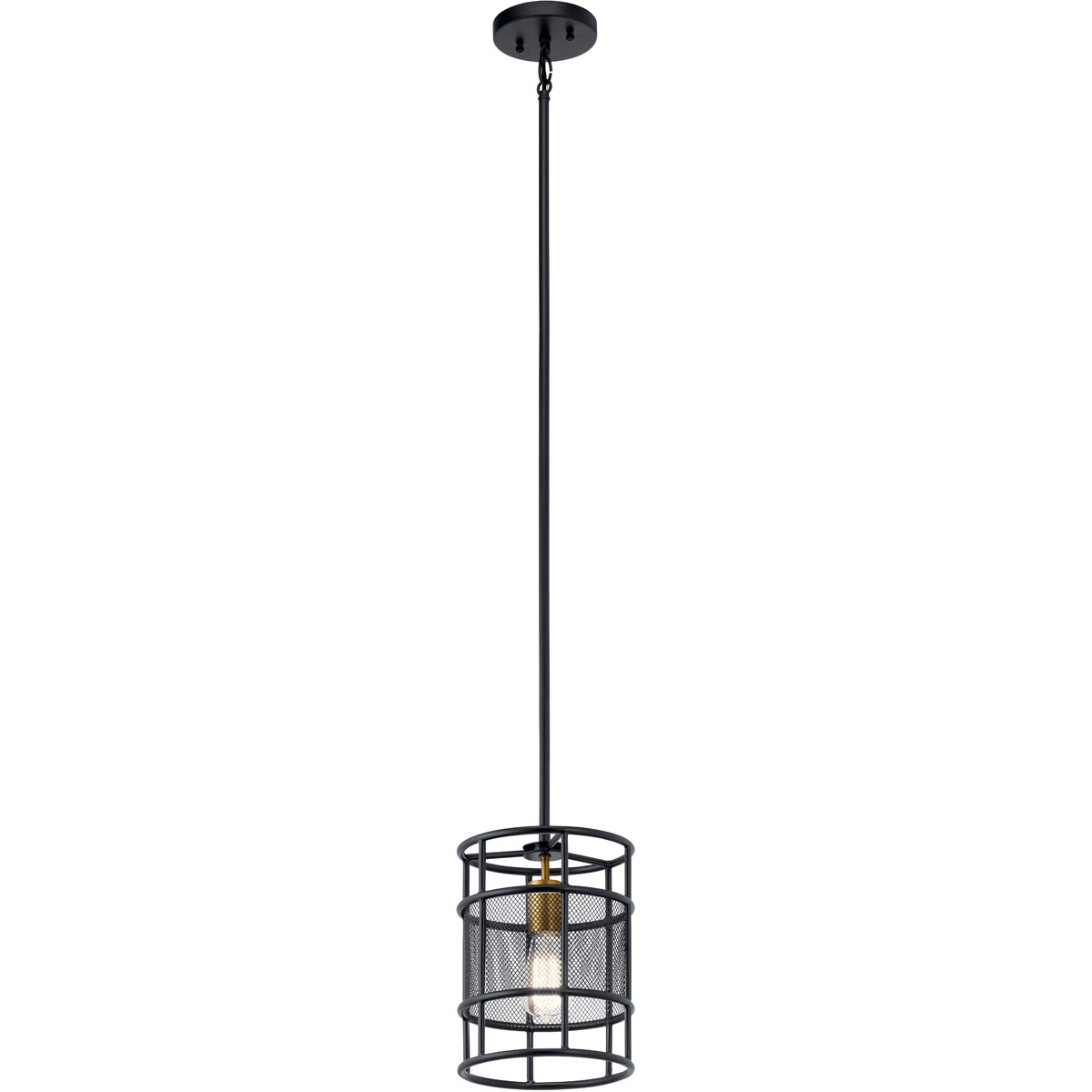 Piston 1 Light 8 inch Black Mini Pendant Ceiling Light