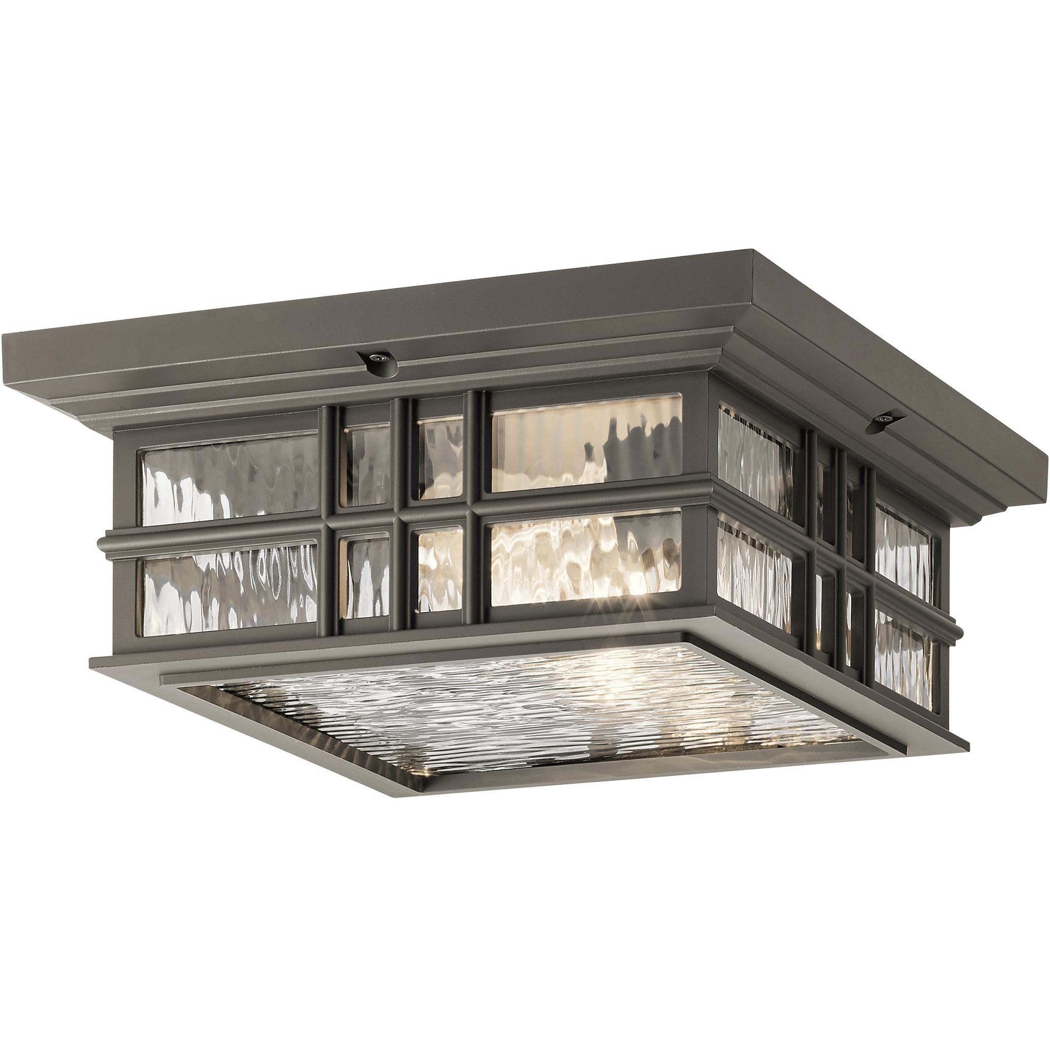 Beacon Square 2 Light 12 inch Olde Bronze Outdoor Flush & Semi Flush Mt