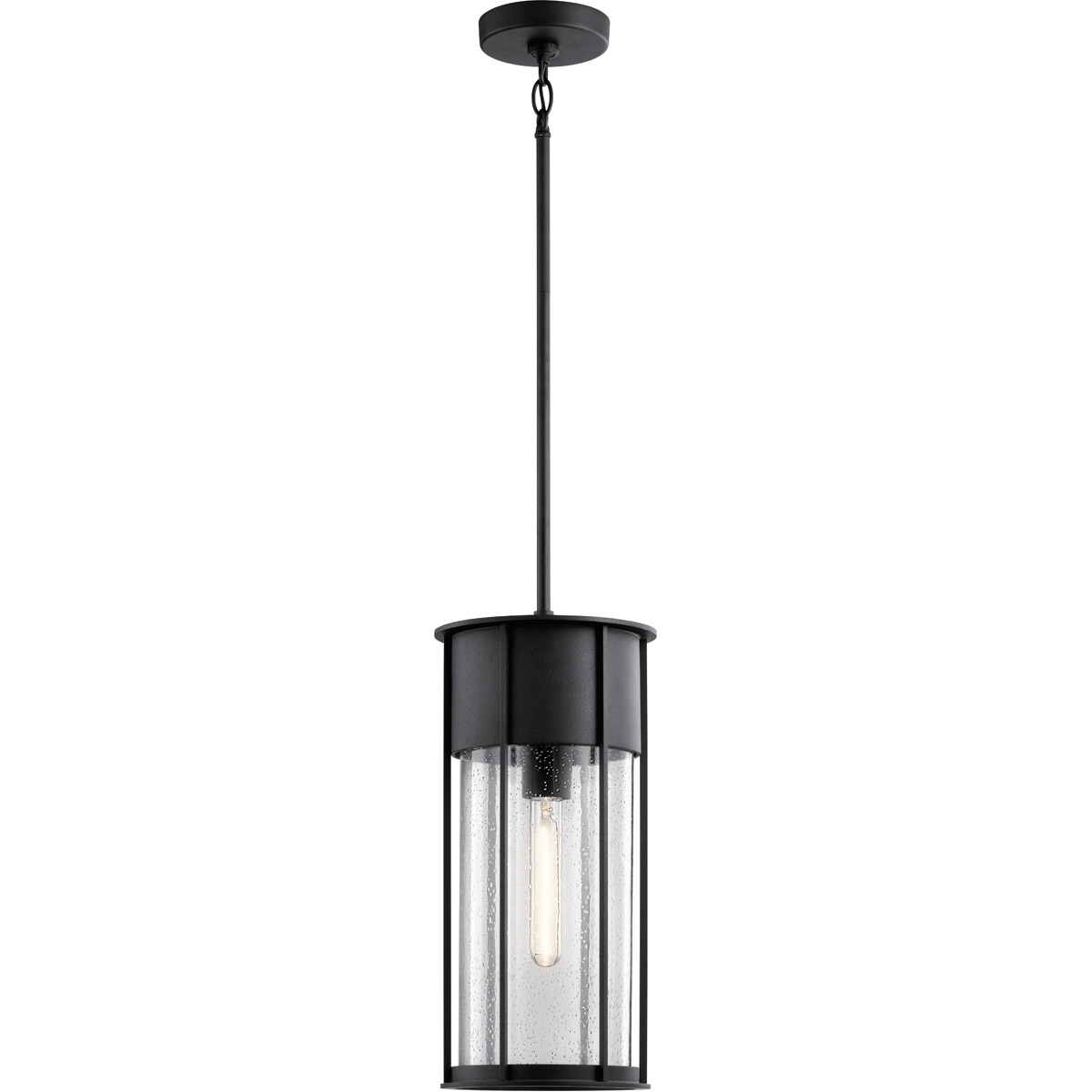 Camillo 1 Light 8 inch Textured Black Outdoor Hanging Pendant