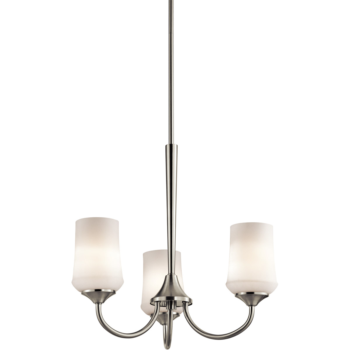 Aubrey LED 21.5 inch Brushed Nickel Chandelier 1 Tier Small Ceiling Light, 1 Tier Small