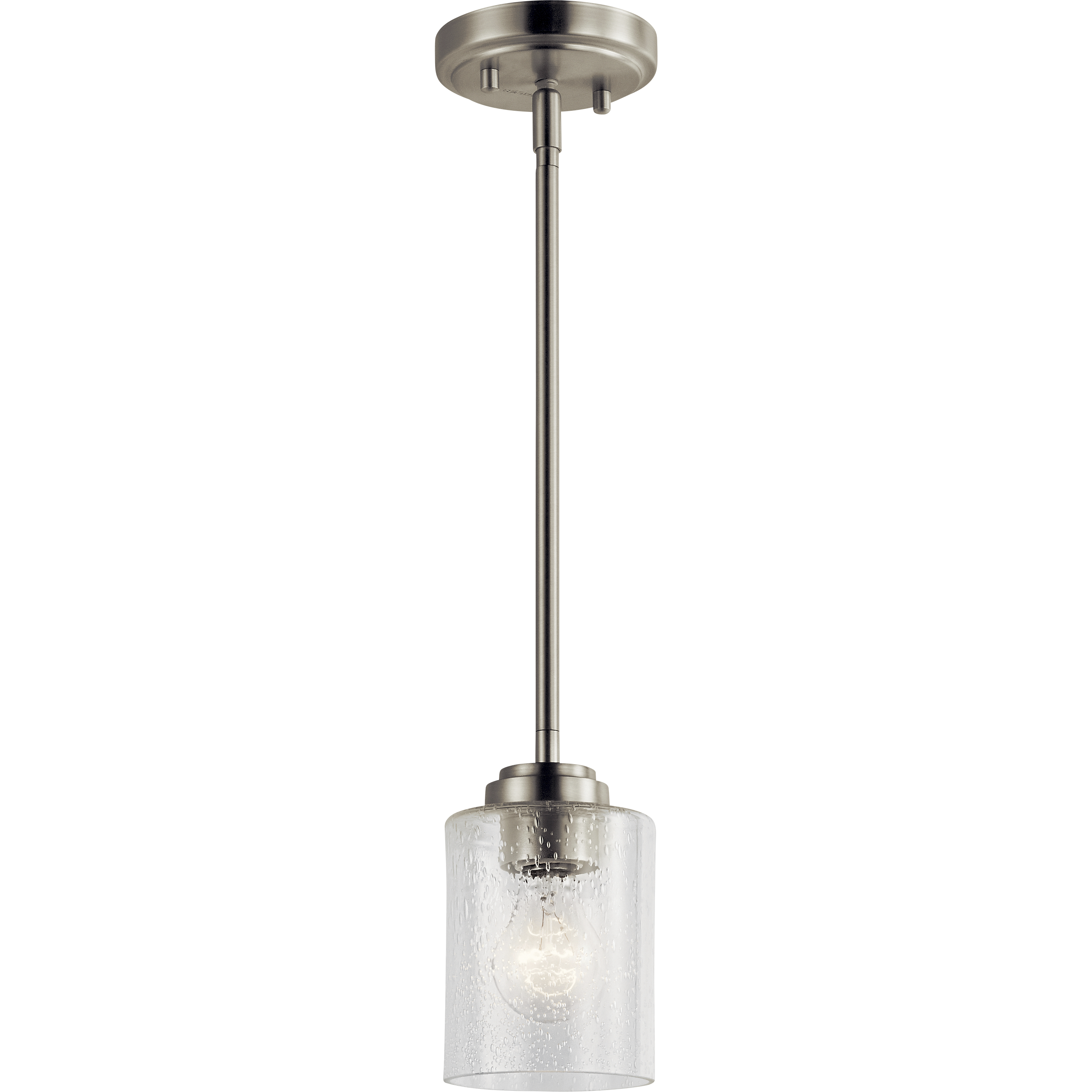 Brushed nickel pendant light fixtures top