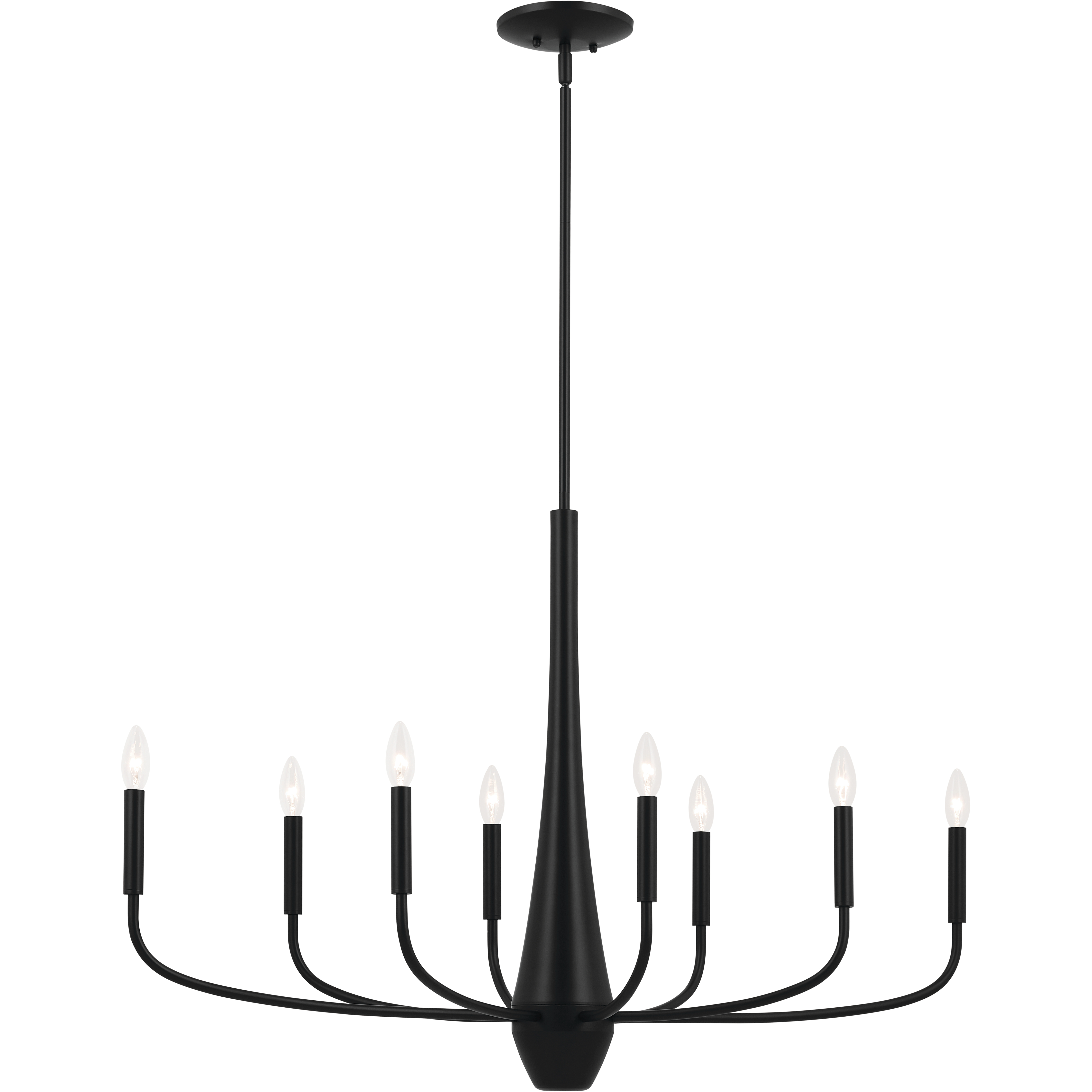 Deela LED 18.5 inch Black Oval Chandelier Ceiling Light