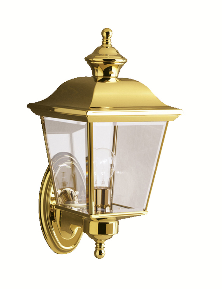 nægte assimilation Rendition Kichler 9712PB Bay Shore 1 Light 16 inch Polished Brass Outdoor Wall, Medium