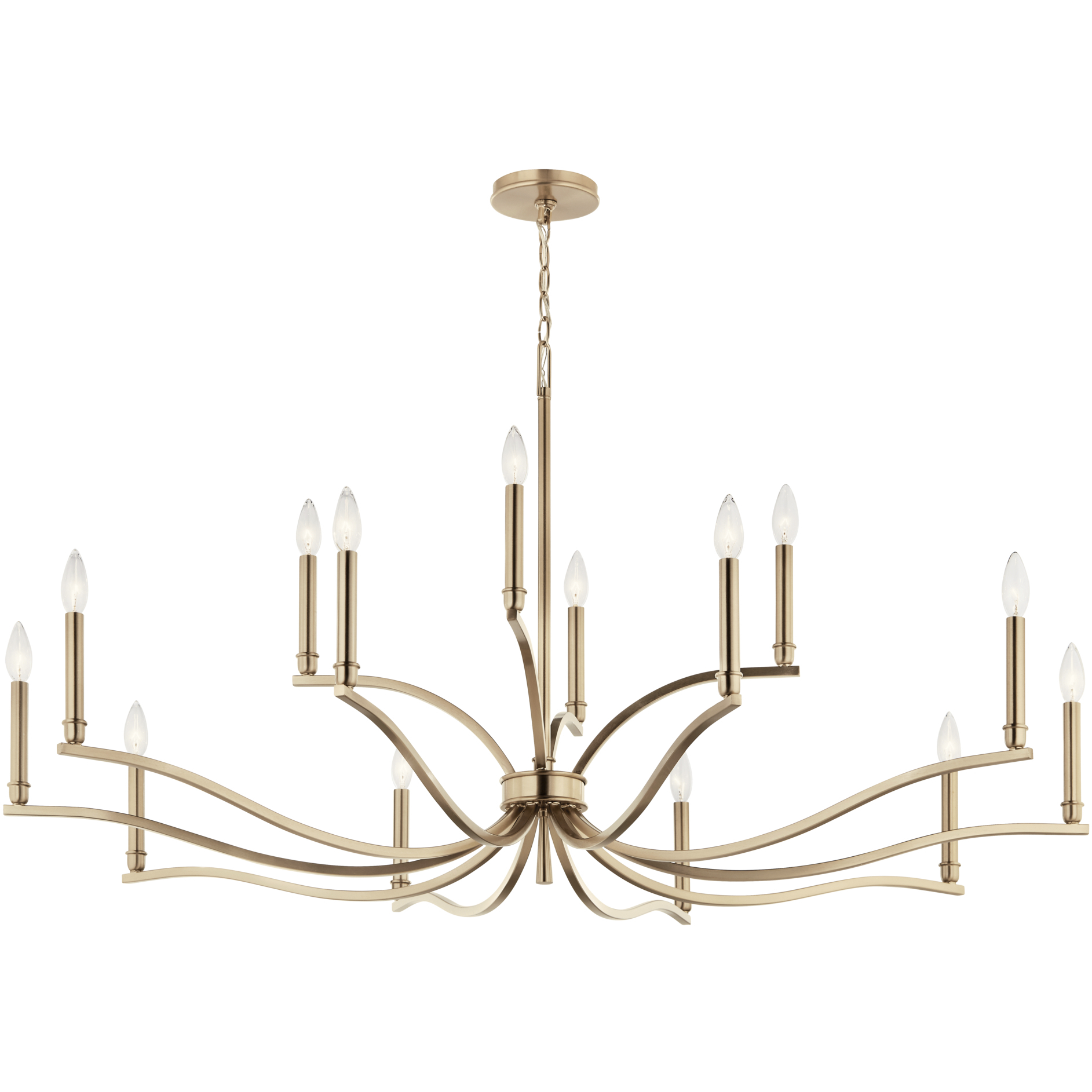 Kichler 52698CPZ Malene 14 Light Champagne Bronze Chandelier