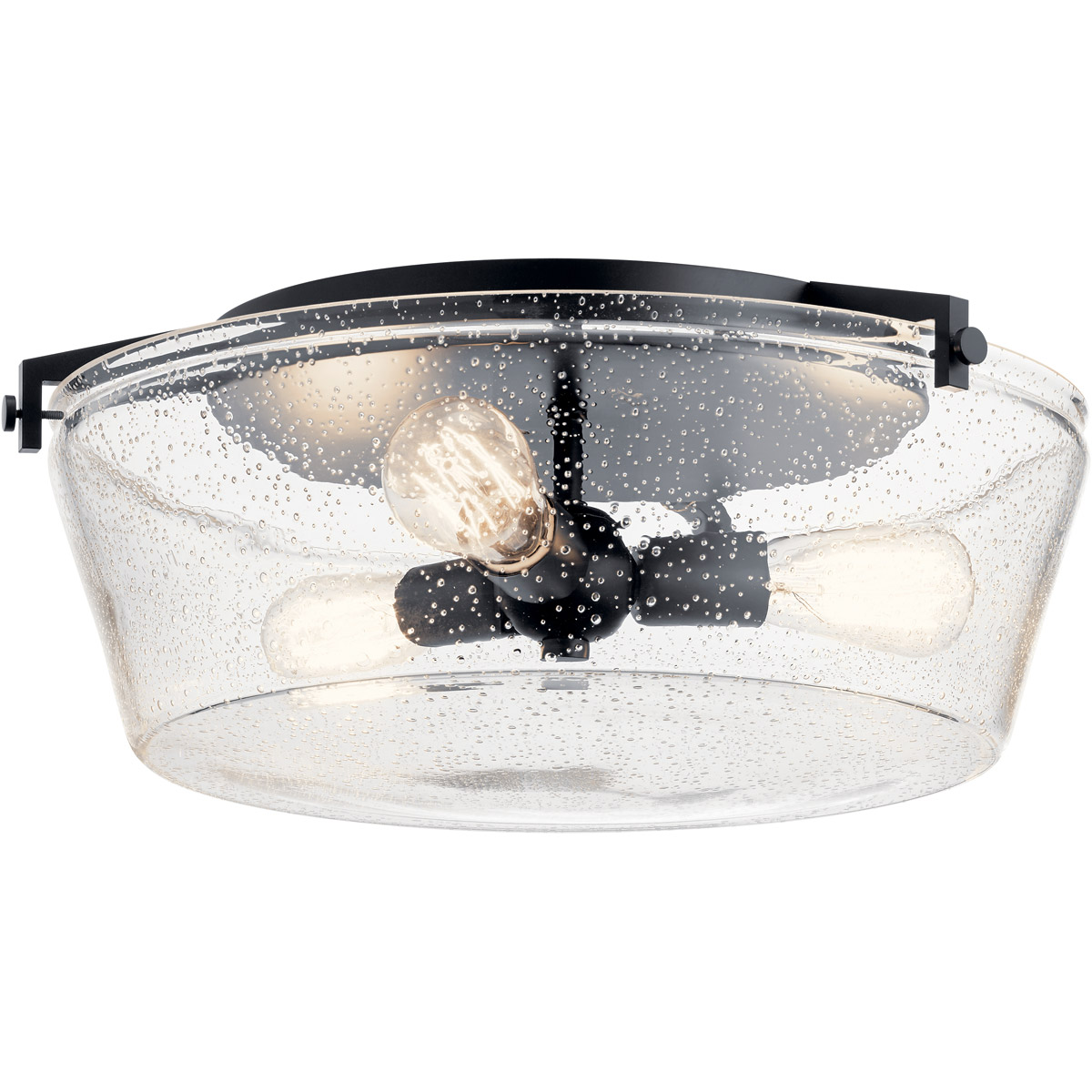 Alton 3 Light 19 inch Black Flush Mount Light Ceiling Light